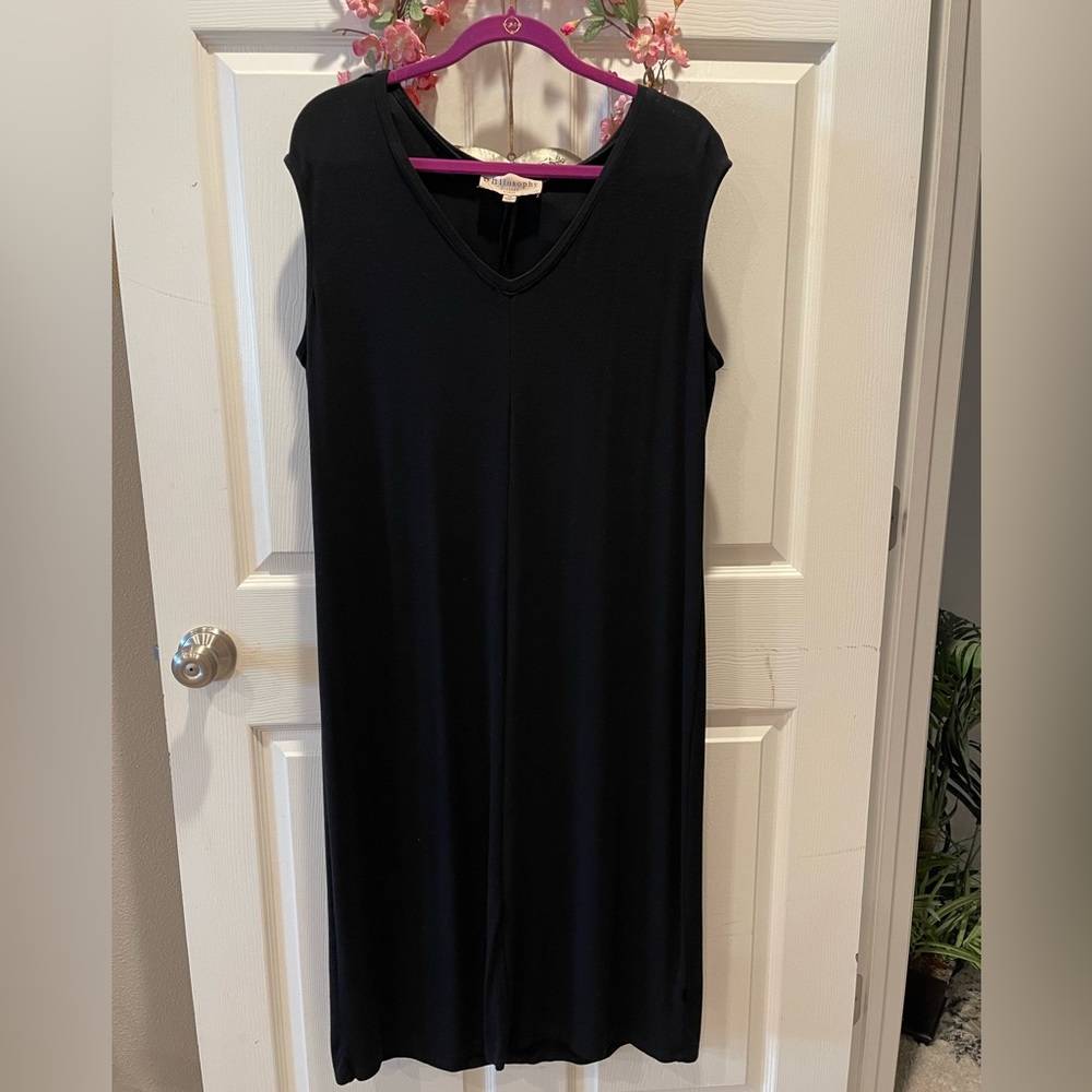 Philosophy Viscose Jersey MIDI dress with cap sleeves. 1X